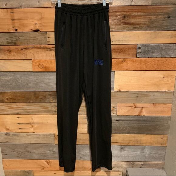 BOSS Hugo Boss Black Relaxed Pull-On Track Pants Size M Athleisure Minimalist - Picture 2 of 12